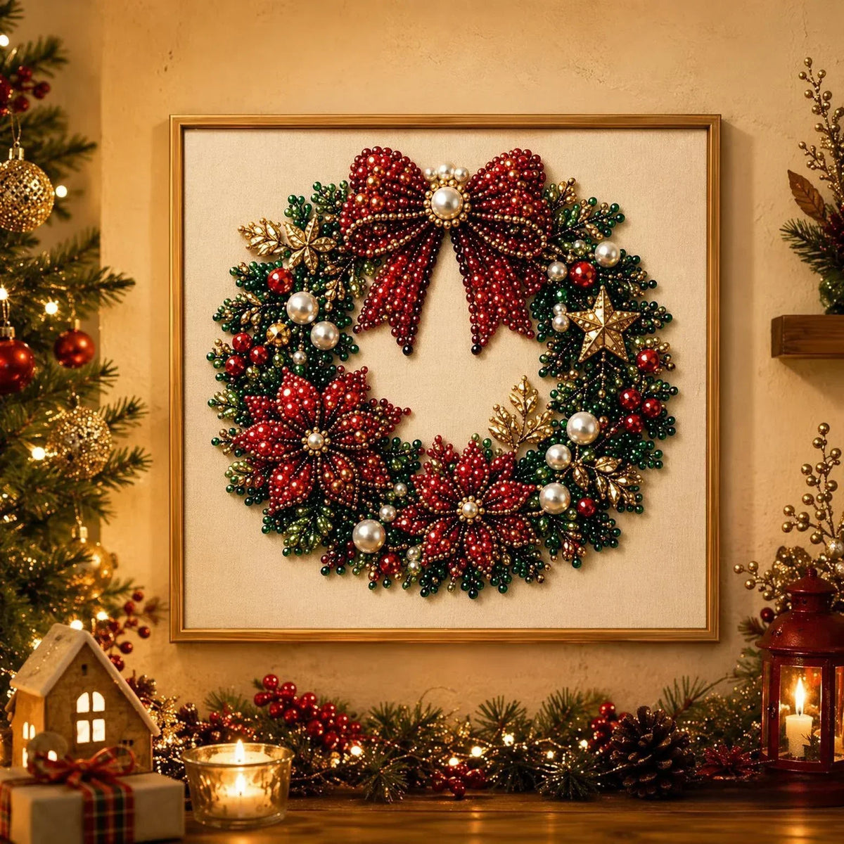 PearlCraft – Kit de pintura de diamante 3D premium de Navidad