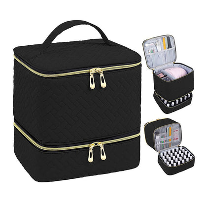 PolishPro – Estuche organizador de esmalte de uñas de doble capa de lujo