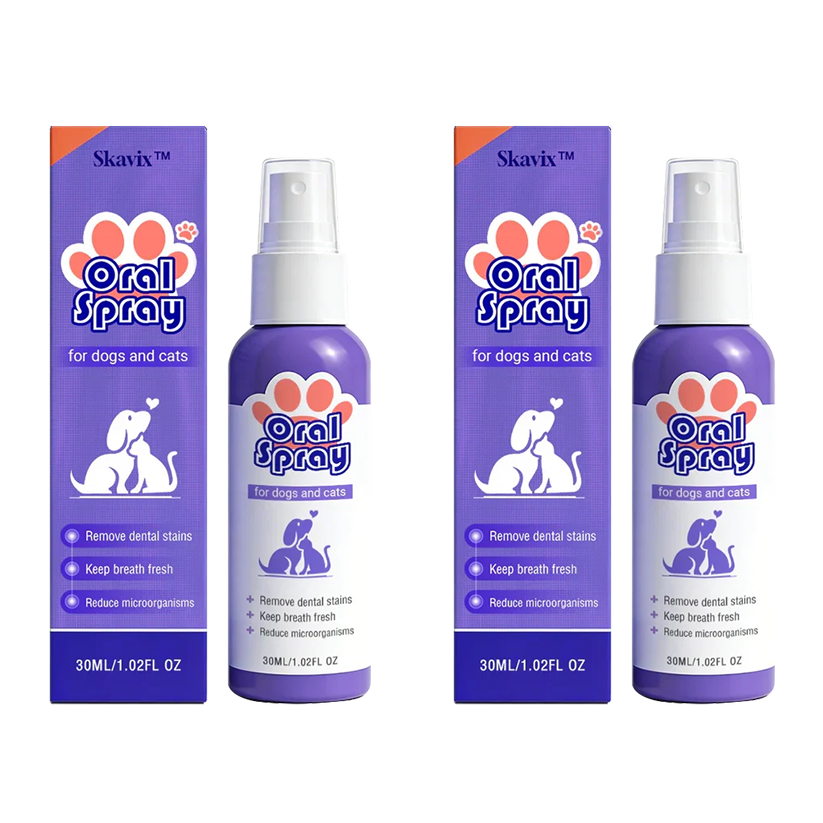 Skavix™ Mundspray für Haustiere ✅FDA-zugelassen | Erfrischt den Atem, entfernt Zahnstein, fördert die Zahnfleischregeneration und stabilisiert die Zähne 🦷🦷