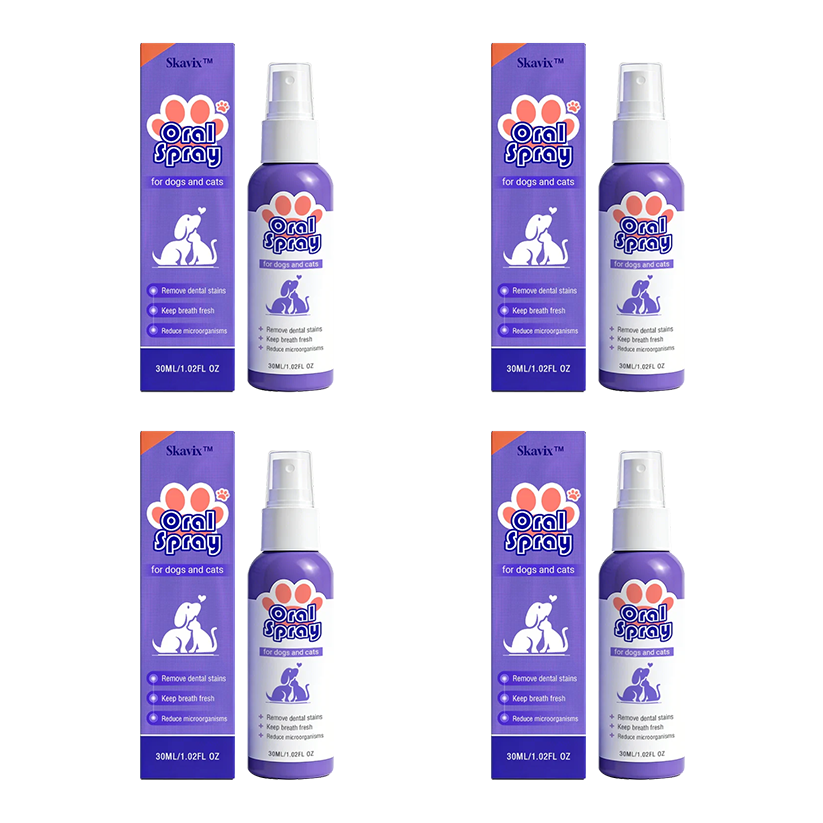Skavix™ Mundspray für Haustiere ✅FDA-zugelassen | Erfrischt den Atem, entfernt Zahnstein, fördert die Zahnfleischregeneration und stabilisiert die Zähne 🦷🦷
