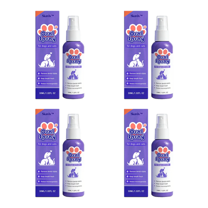 Skavix™ Mundspray für Haustiere ✅FDA-zugelassen | Erfrischt den Atem, entfernt Zahnstein, fördert die Zahnfleischregeneration und stabilisiert die Zähne 🦷🦷