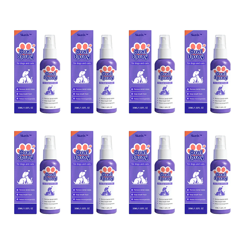 Skavix™ Mundspray für Haustiere ✅FDA-zugelassen | Erfrischt den Atem, entfernt Zahnstein, fördert die Zahnfleischregeneration und stabilisiert die Zähne 🦷🦷