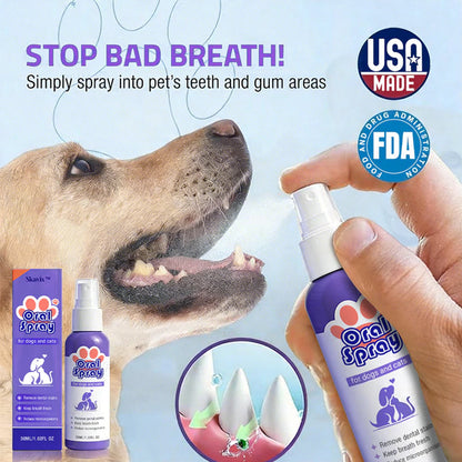 Skavix™ Mundspray für Haustiere ✅FDA-zugelassen | Erfrischt den Atem, entfernt Zahnstein, fördert die Zahnfleischregeneration und stabilisiert die Zähne 🦷🦷