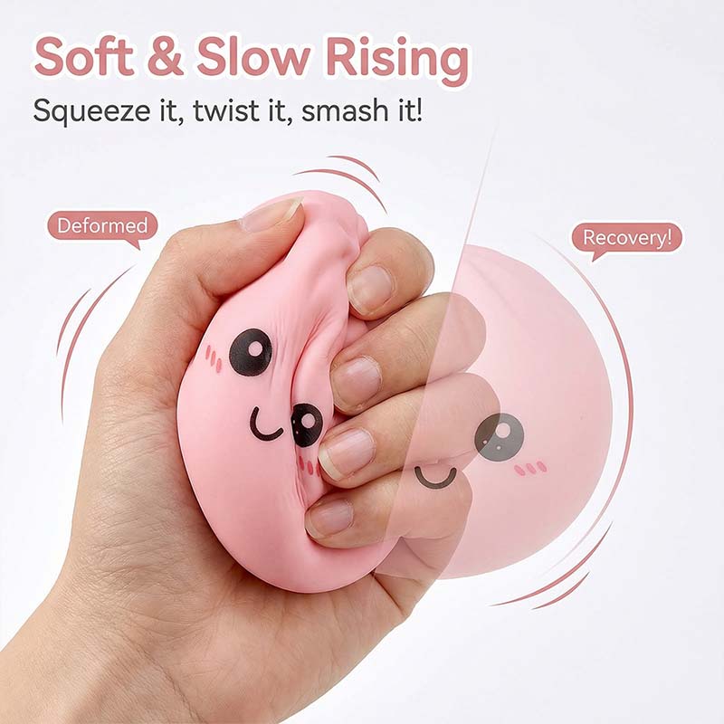 SquishJoy – Juguete Blando Súper Raro de Arcoíris con Forma de Dumpling Sonriente