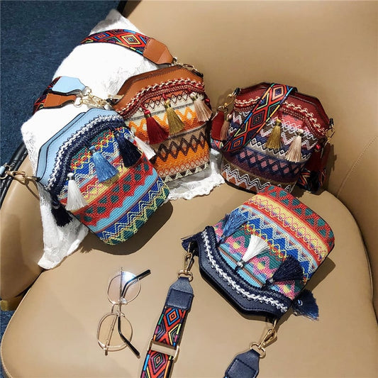 WovenRelic - Bolso de hombro artesanal vintage
