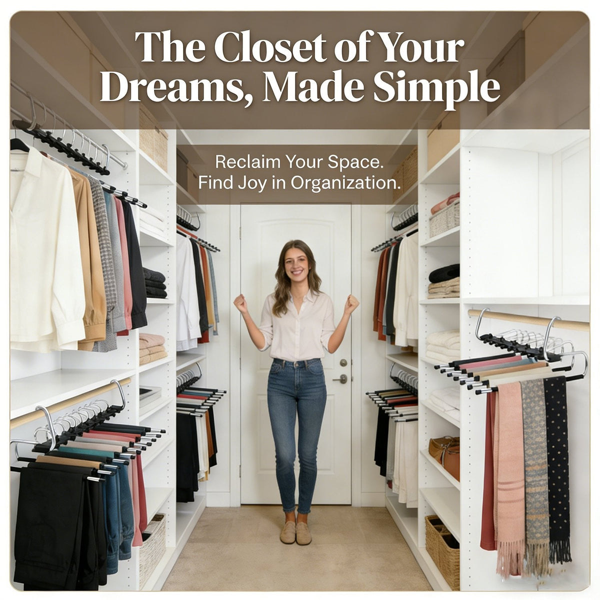 ClosetMax – Organizador de pantalones colgante de 9 niveles