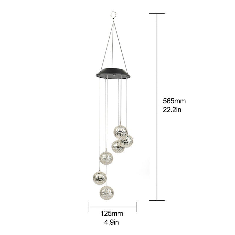 LunaBreeze Chime – Amuleto de Luz Solar para Jardín Resistente a la Intemperie