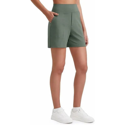 FitAura – Damen-Sportshorts mit hoher Taille