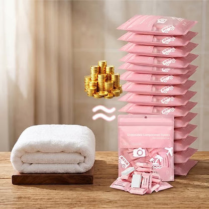 AirTowel – Set aus komprimierten Einweg-Reisehandtüchern