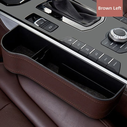 DriveMate – Organizador de Almacenamiento de Cuero Multiparte para Asiento de Coche