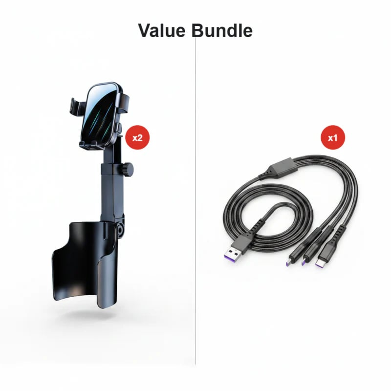 AutoGrip – Universelle 360°-Handyhalterung für den Getränkehalter