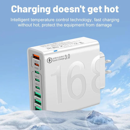 ChargePro – Centro de Carga Rápida Universal de 8 Puertos