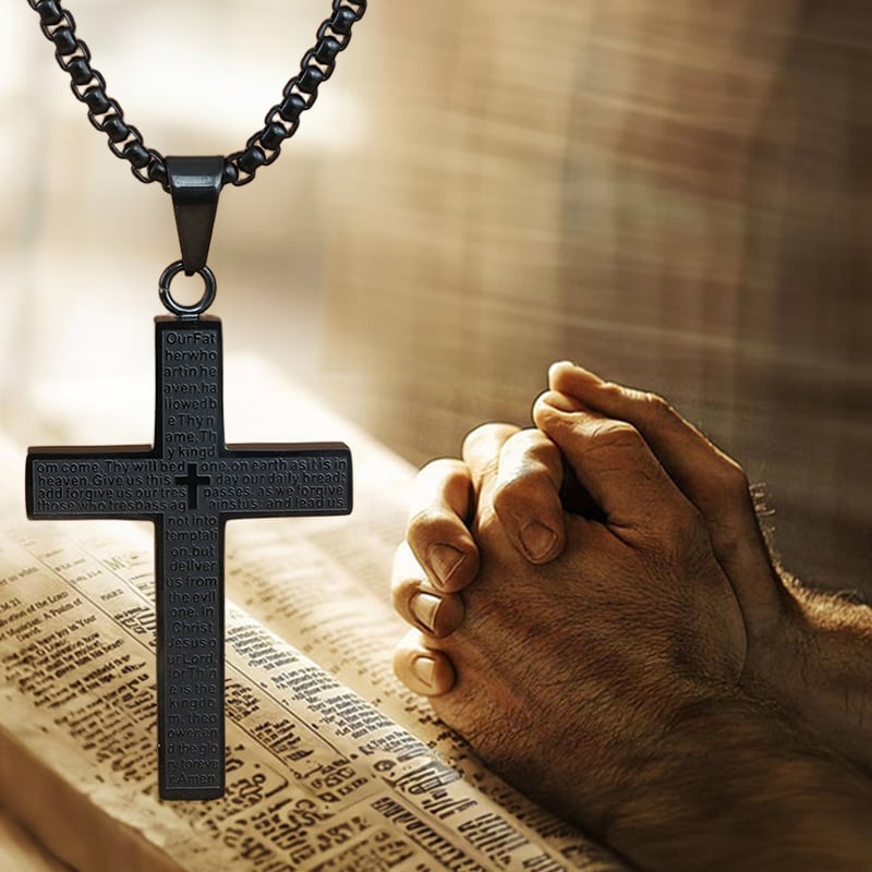 FaithScript – Collar con crucifijo "El Padrenuestro"