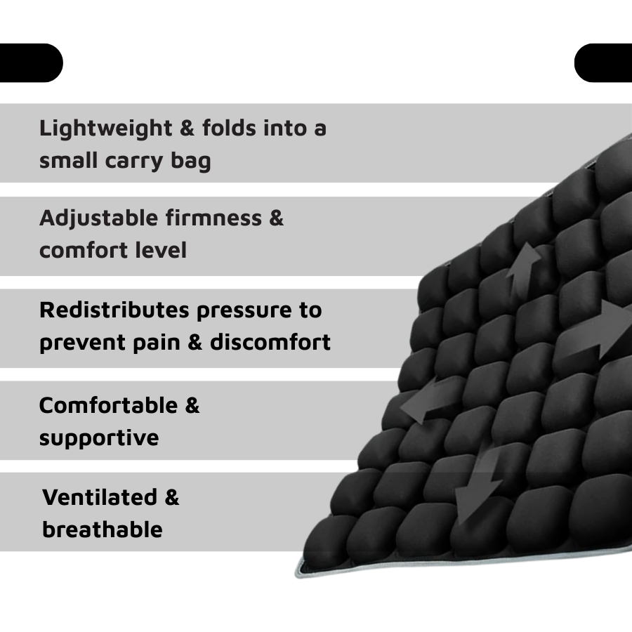 ComfortCore – Cojín de aire de viaje para mayor comodidad
