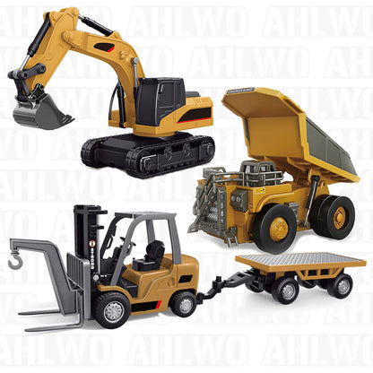 TitanSite – Interaktives Set aus RC-Bagger, Muldenkipper & Gabelstapler