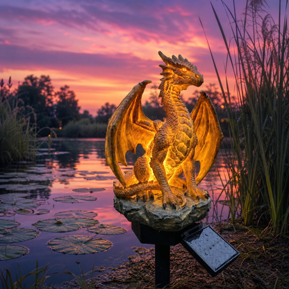 DrakeLight – Decoración Solar de Jardín con Dragón Fantasía