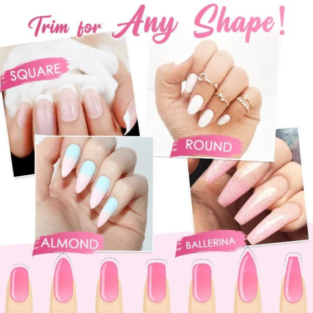 SilkGlow - Fiberglas-Set für Nagelverlängerungen (10-teilig)