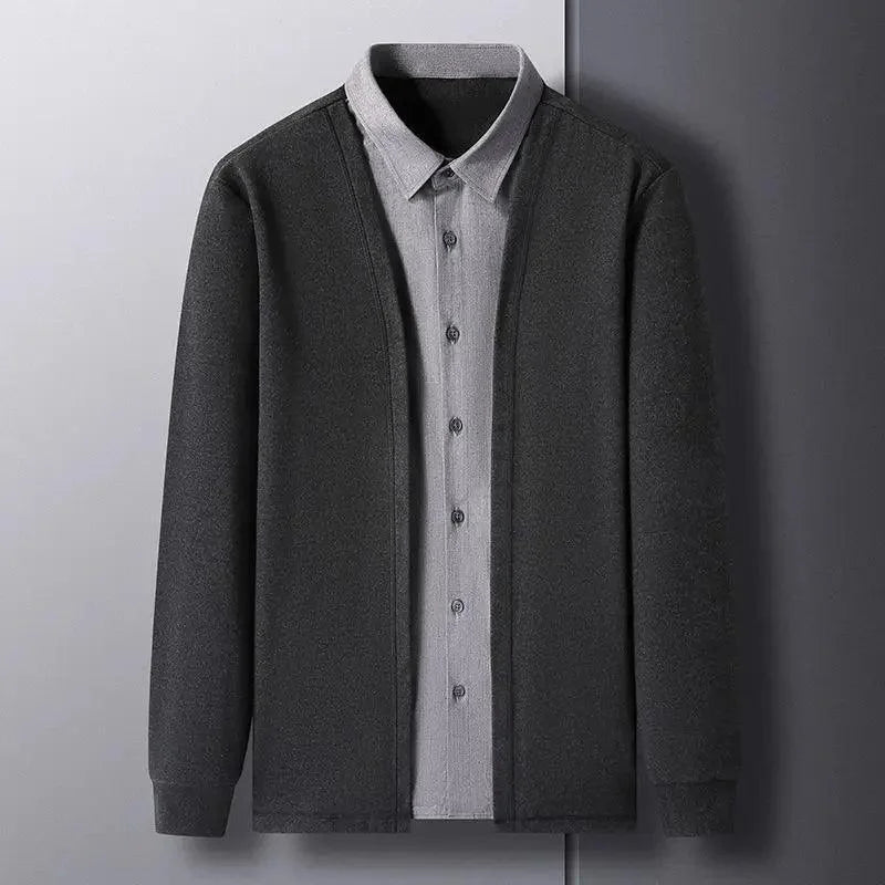 Cardigan Illusion™ – 2-in-1 Lagenlook-Shirt & Cardigan