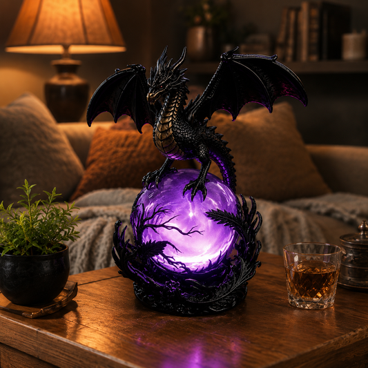 DragonGlow – Mystische Kristallkugel-Lampe