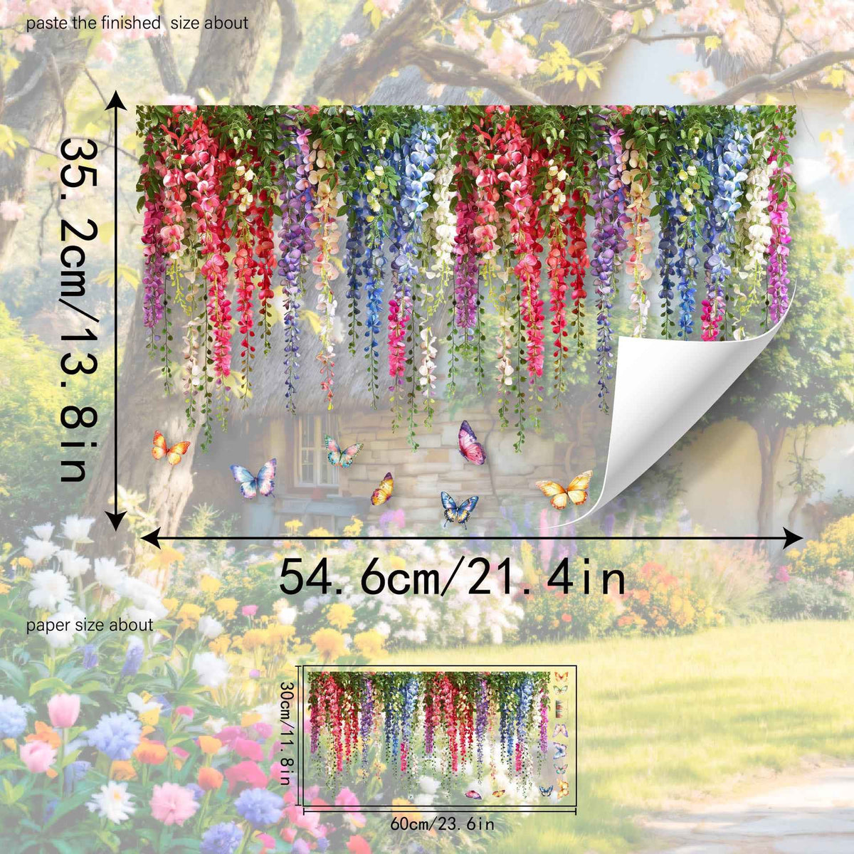 FloraGlow – Vinilo Decorativo de Flores Vibrantes para Ventana