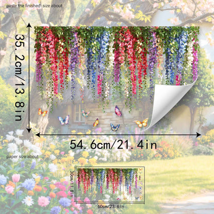 FloraGlow – Vinilo Decorativo de Flores Vibrantes para Ventana