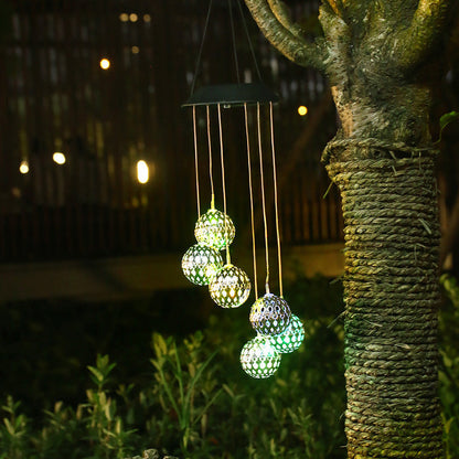 LunaBreeze Chime – Amuleto de Luz Solar para Jardín Resistente a la Intemperie