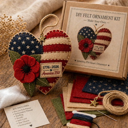 PoppyCraft – Kit de Adorno de Cruz Patriótica para Hacer Tú Mismo