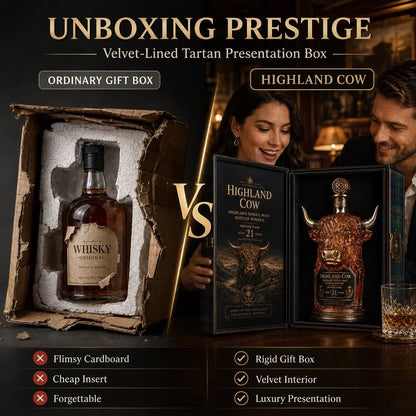 RegalHorn – Decantador de whisky de vaca de las Highlands de lujo