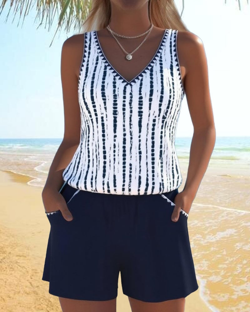 CoastalEase Tankini – Urlaubsschwimmbekleidung