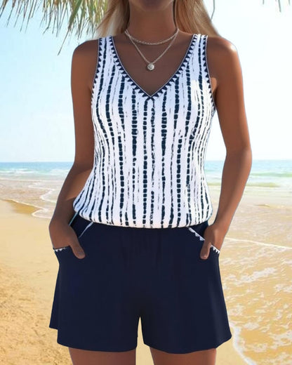 CoastalEase Tankini – Urlaubsschwimmbekleidung