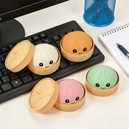 SquishJoy – Juguete Blando Súper Raro de Arcoíris con Forma de Dumpling Sonriente