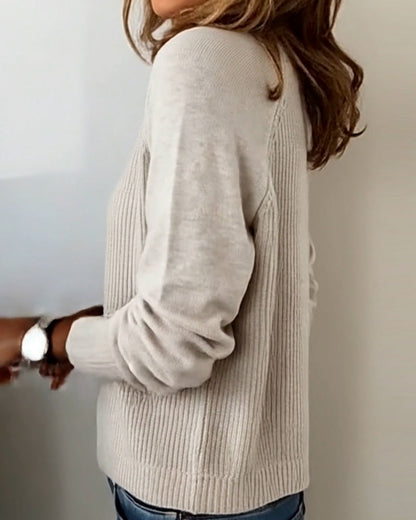 RaglaMode – Suéter elegante con mangas abotonadas