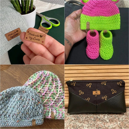 AuraStitch – Etiquetas de piel sintética de primera calidad
