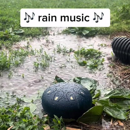 NatureBeat – Tambor de lluvia de acero para exteriores con púas para dedos
