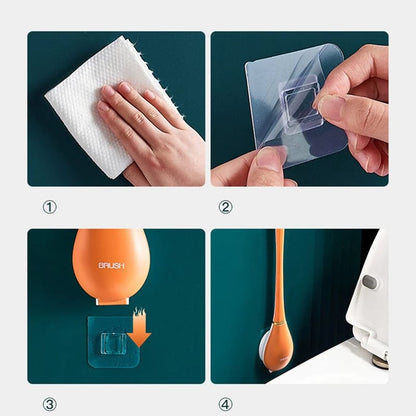 CleanFlow – Flexibles Silikon-Toilettenbürsten-Set