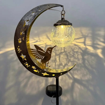 MoonFeather – Estaca Solar Decorativa de Jardín Colibrí