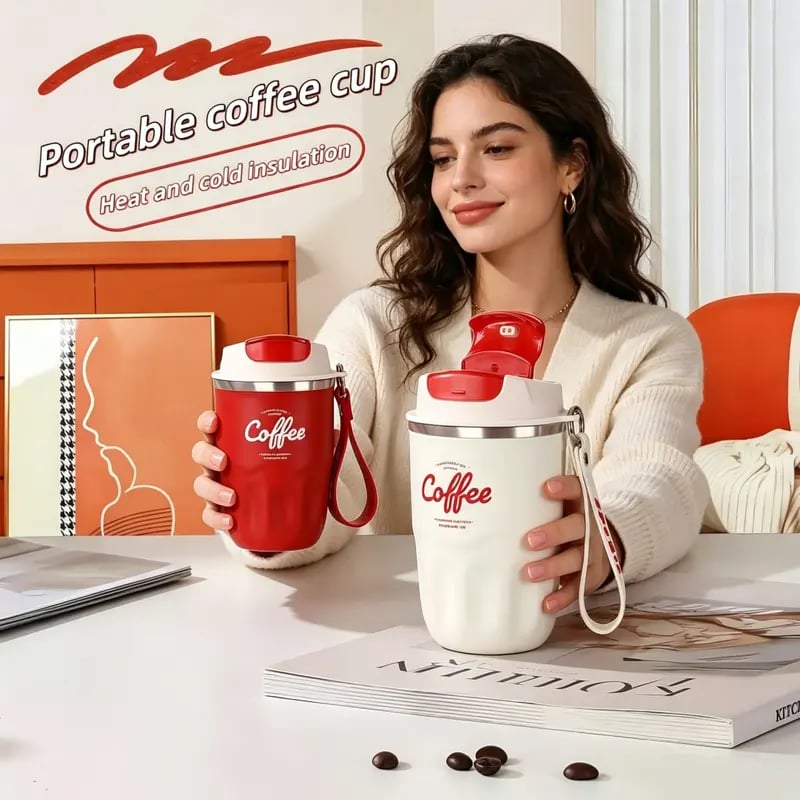 SipGuard – Tragbarer Kaffee-Isolierbecher mit Temperaturverschluss