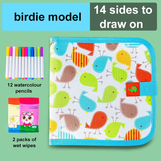 MagicDino Cuaderno de Dibujo - Set de Actividades con Revelado por Agua