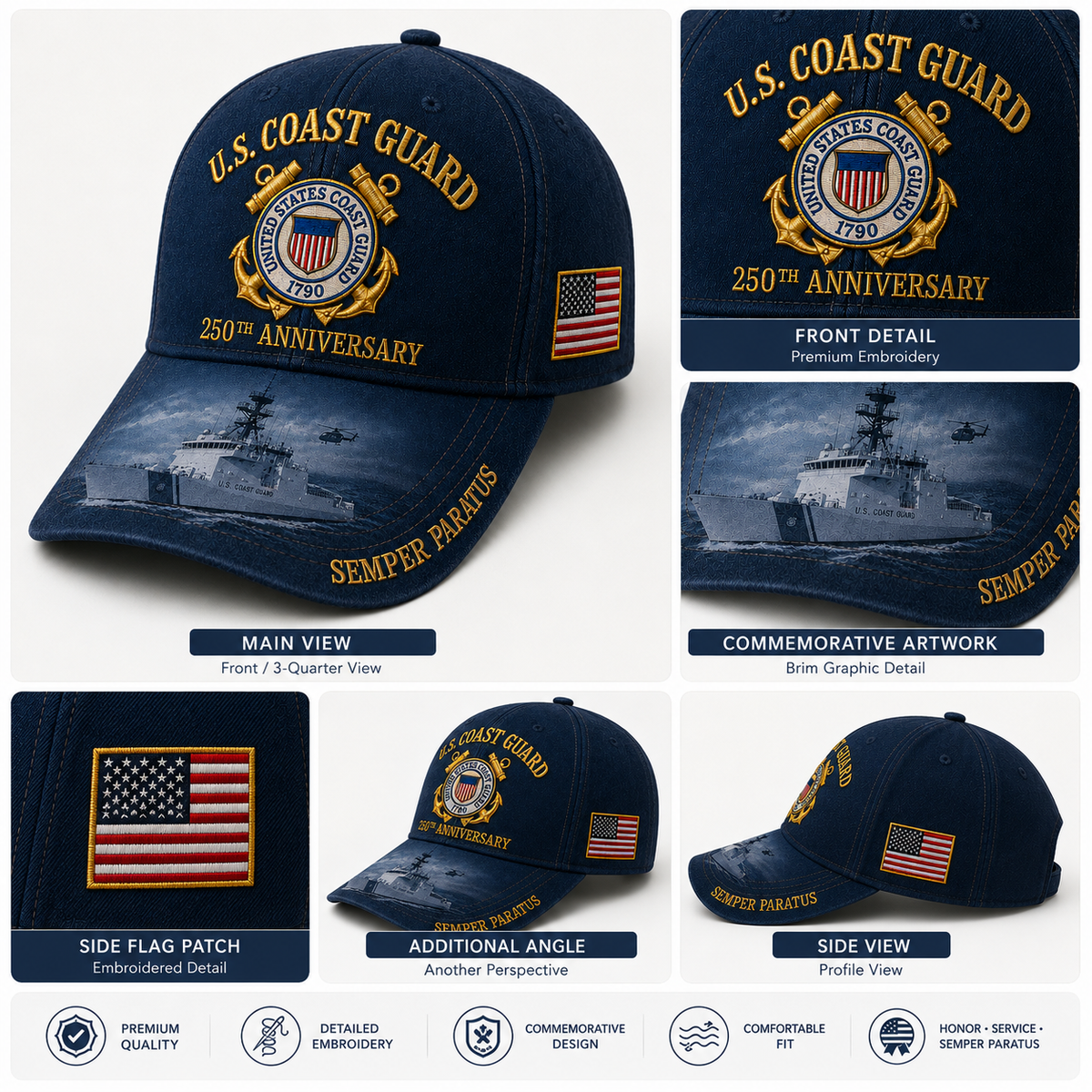 MarinerValor – Gorra conmemorativa patriótica de aniversario