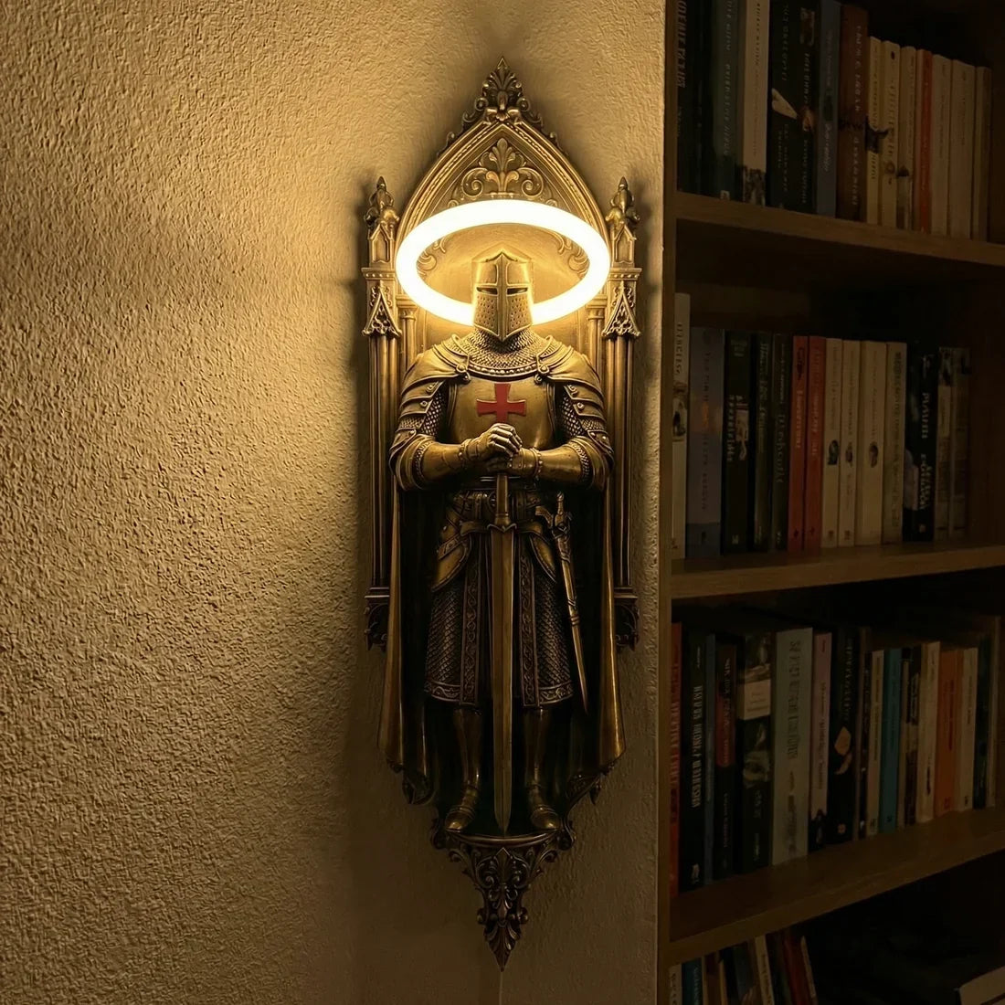 KnightGlow – Lámpara de Pared Caballero Medieval