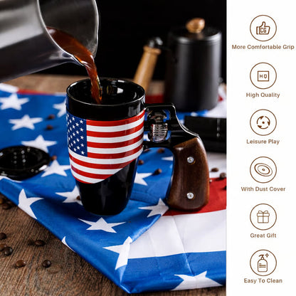 SharpSip – Taza inspirada en una pistola tipo revólver