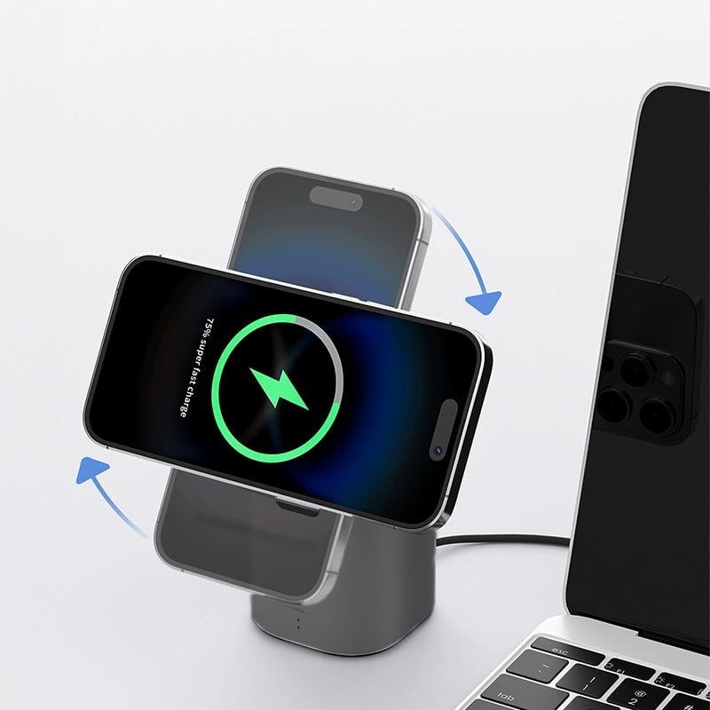 PowerBeat Dock – cargador inalámbrico y altavoz magnético