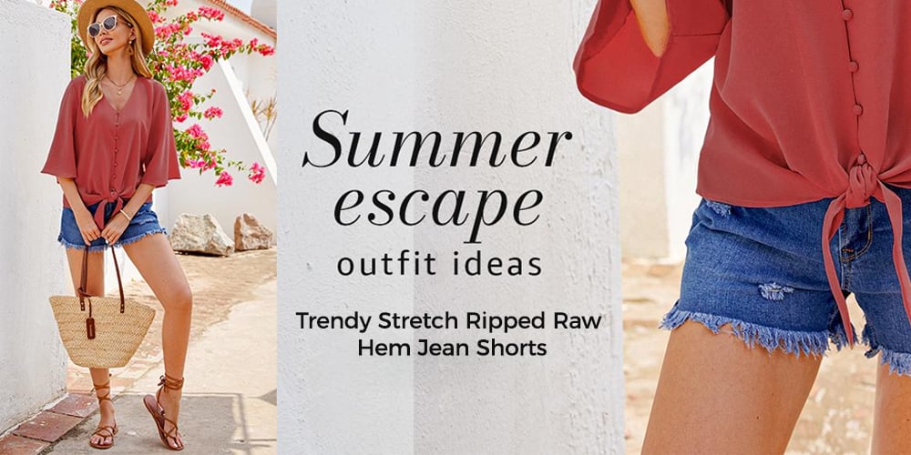 BlueBelle - Jeansshorts im Used-Look