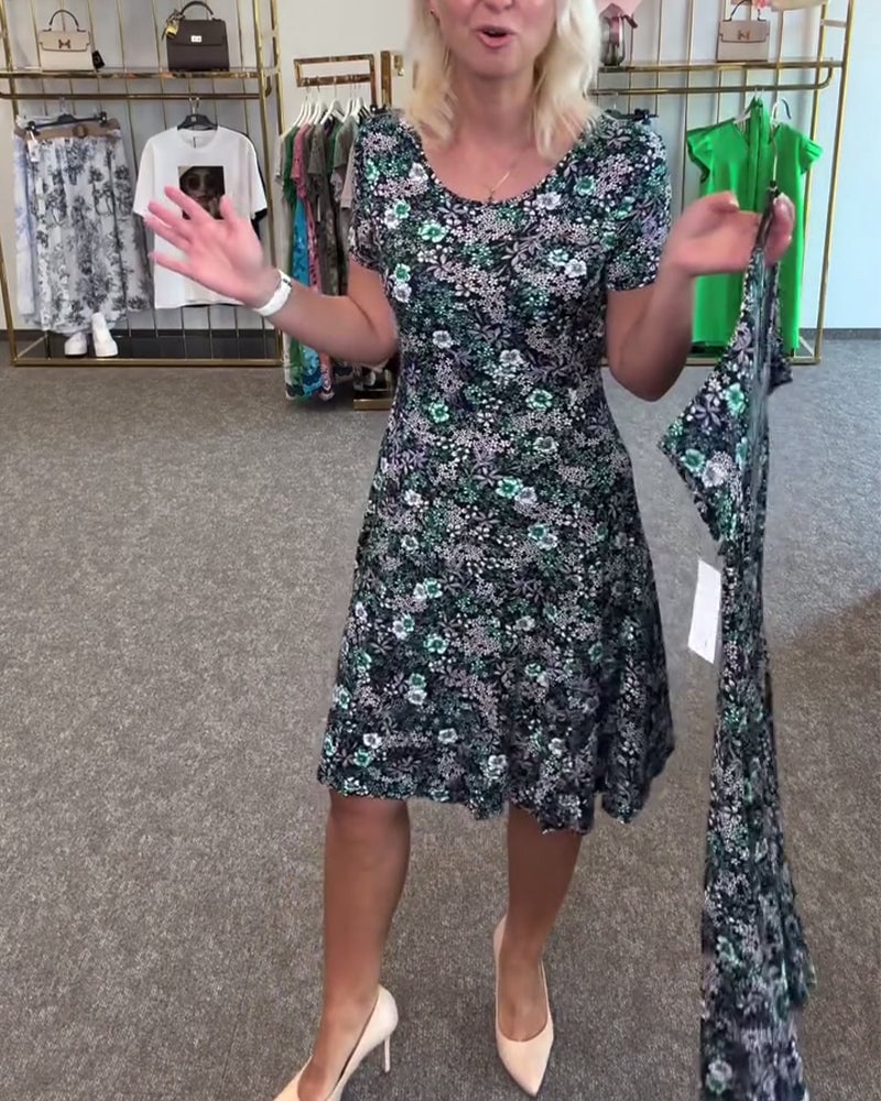EleganceFit – Bedrucktes Kleid mit schlanker Taille