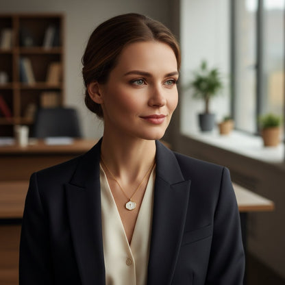 LuminaCross - Elegante collar de fe en tono dorado