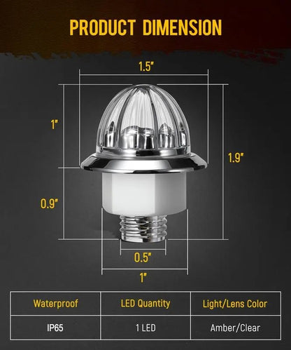 LumaSignal – Luz de posición lateral ámbar de sandía de 3.ª generación