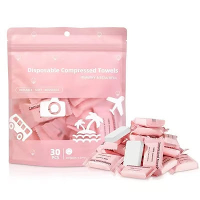 AirTowel – Set aus komprimierten Einweg-Reisehandtüchern