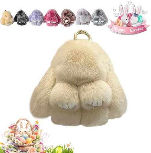 HopCharm – Llavero de peluche con conejito adorable