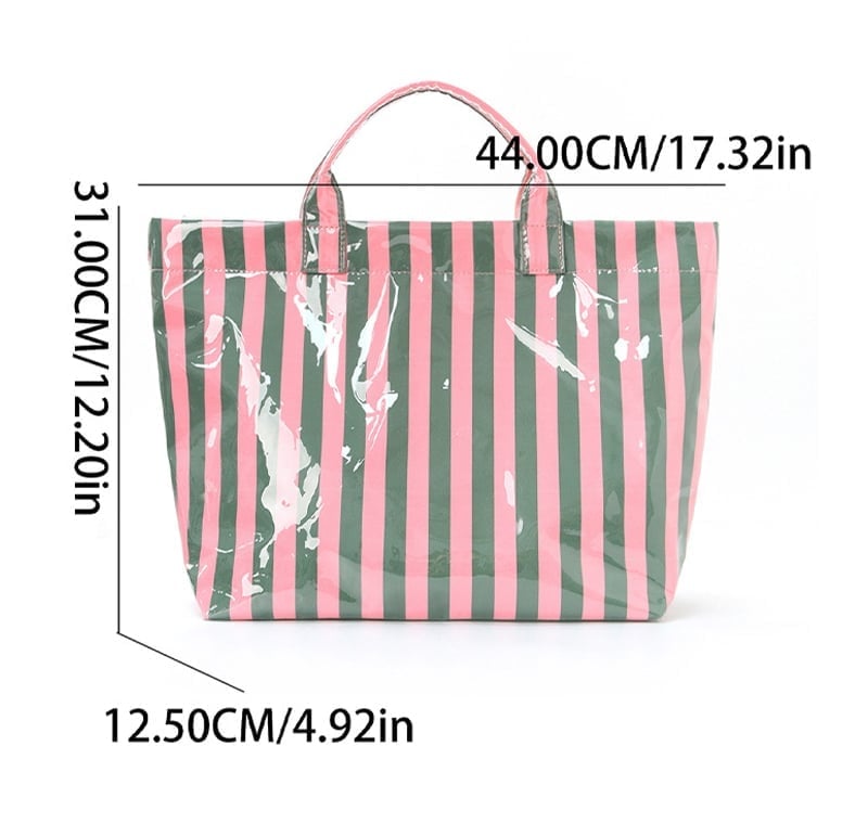CarryWave – Bolso tote a rayas de lona duradero