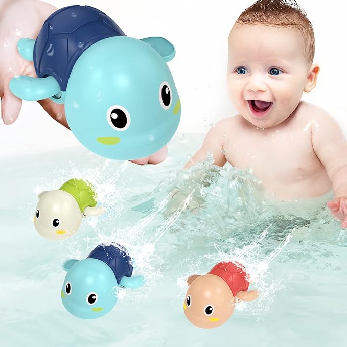 TinyTide - Set de juguete interactivo de tortugas para el baño